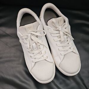 Vessi Soho Vegan Leather Egg Shell Waterproof Sz8 US Laceup Sneakers